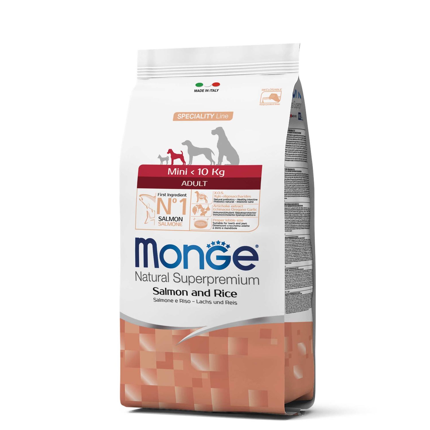 MONGE ADULT MINI SALMON Y ARROZ 2.5Kg