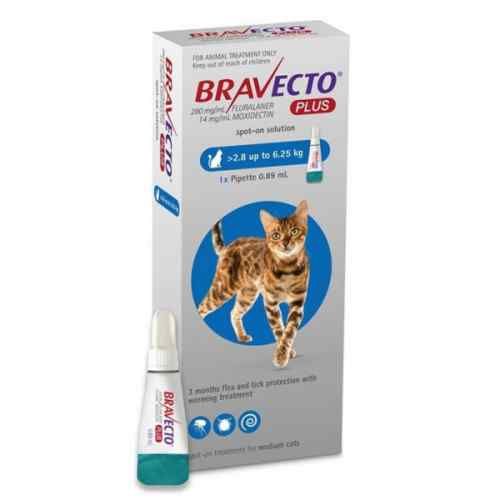 BRAVECTO PLUS GATO 2.8 A 6.25Kg SPOT ON