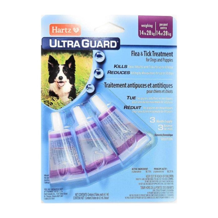 HARTZ ULTRAGUARD DOG 14-28KG CAJA POR 3 PIPETAS
