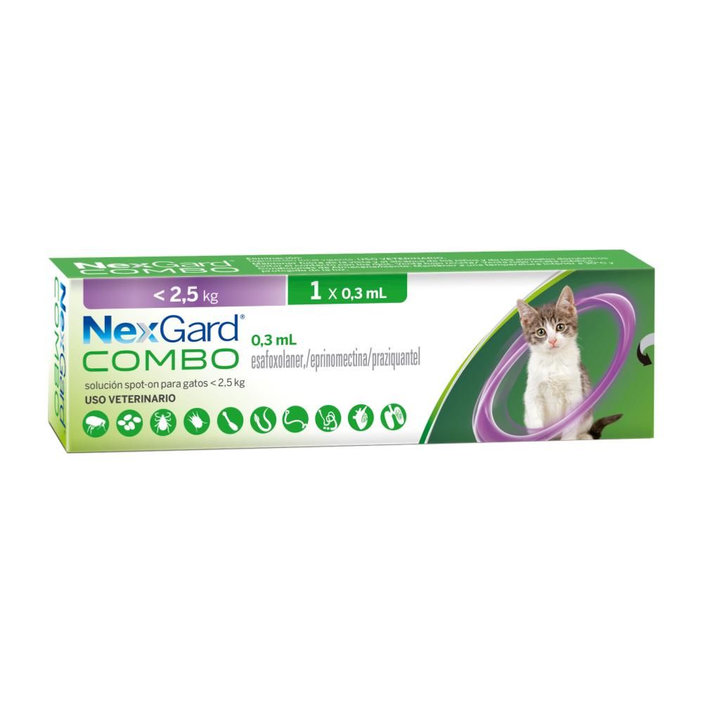 NEXGARD COMBO CAT S X 0.3ML (MENOS DE 2.5KG)