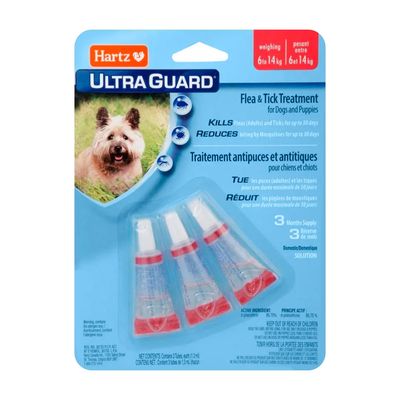 HARTZ ULTRAGUARD DOG 6-14KG CAJA X 3 PIPETAS