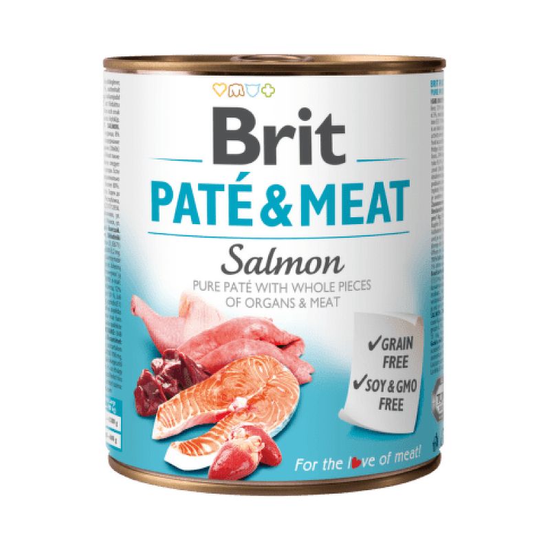 BRIT PATE &amp; MEAT SALMON 800G