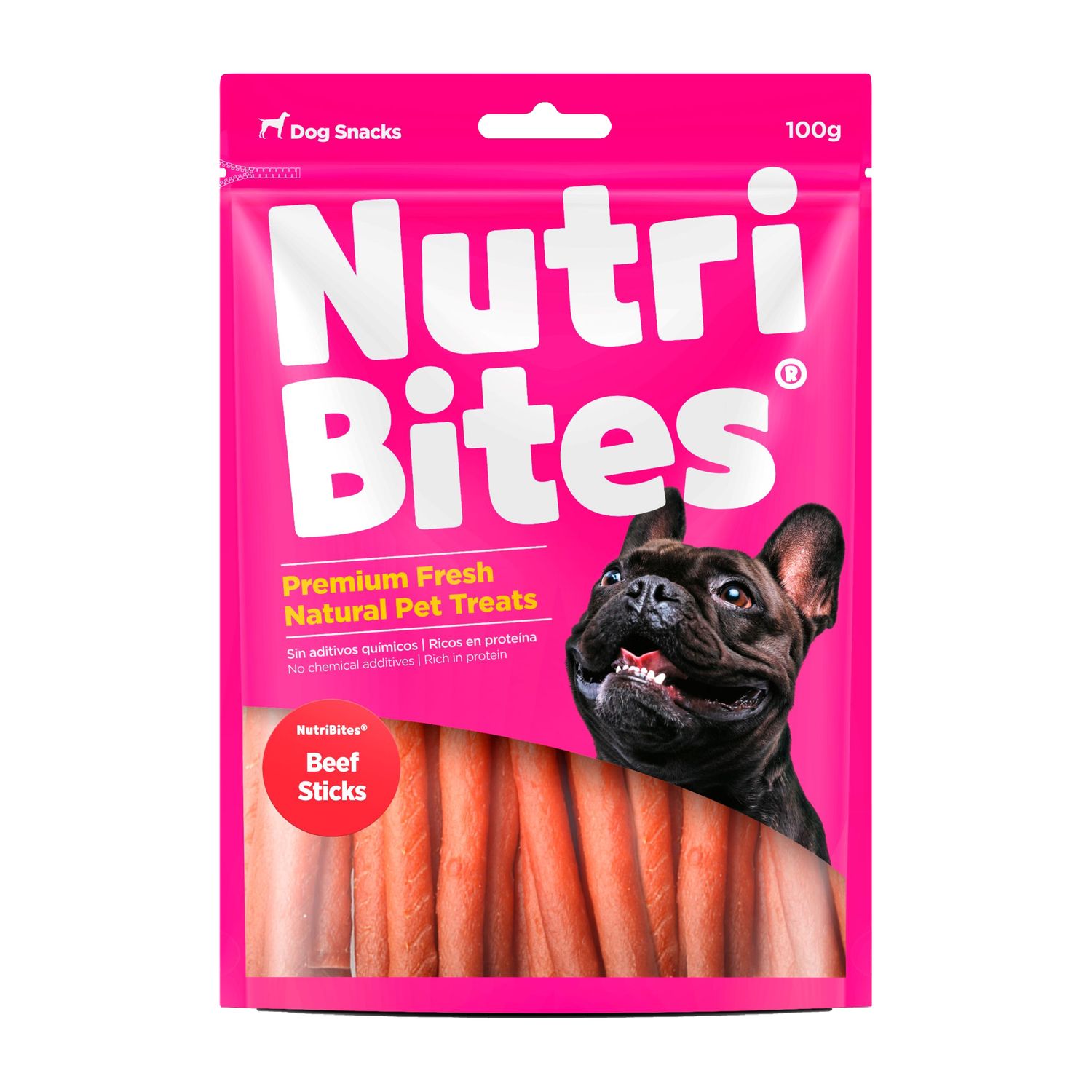 NUTRIBITES BEEF STICKS X 100G.