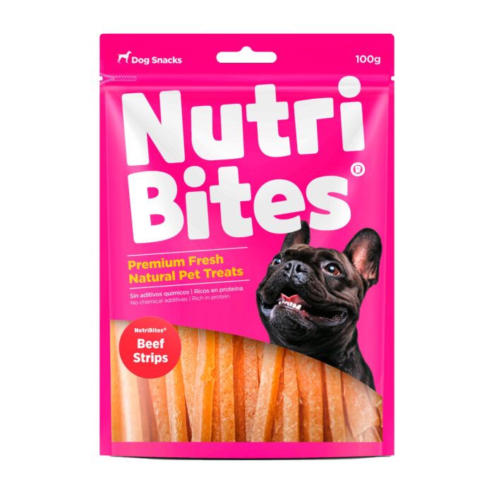 NUTRIBITES BEEF STRIPS X 100G.