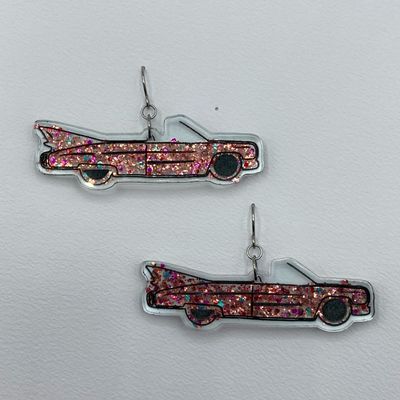 Inspired By MK Pink Cadillac Dangle Earrings