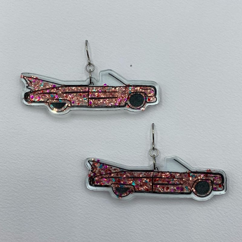 Inspired By MK Pink Cadillac Dangle Earrings