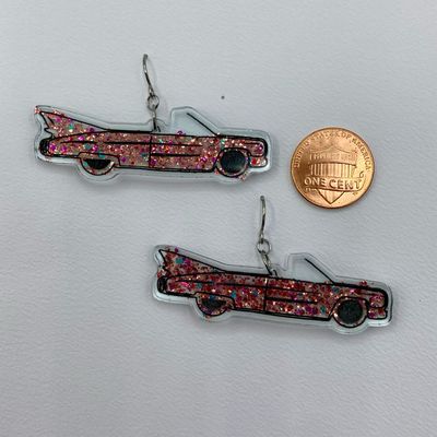 Inspired By MK Pink Cadillac Dangle Earrings