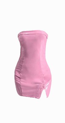Pink Leather Dress