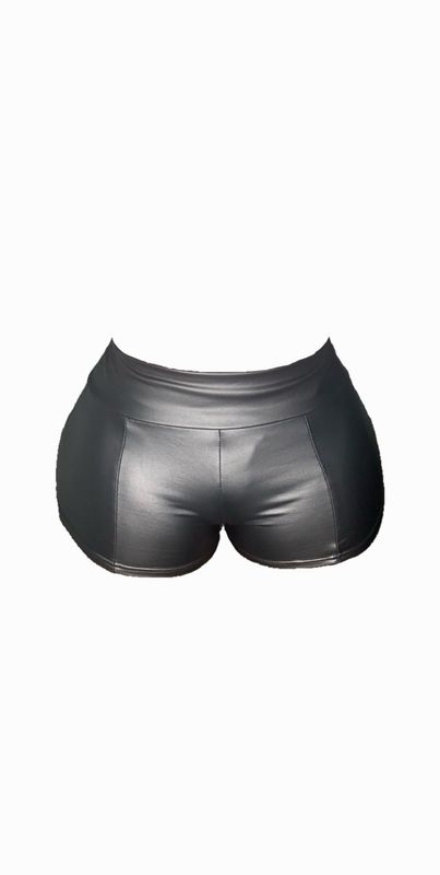 Black Leather Shorts