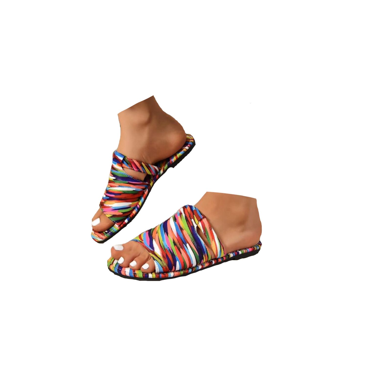 Rainbow Flat Sandals