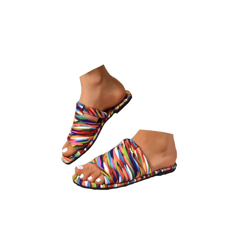 Rainbow Flat Sandals