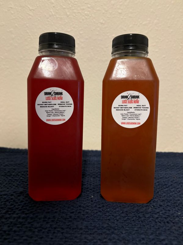 (2) 16oz Drink2Shrink Instant Tea