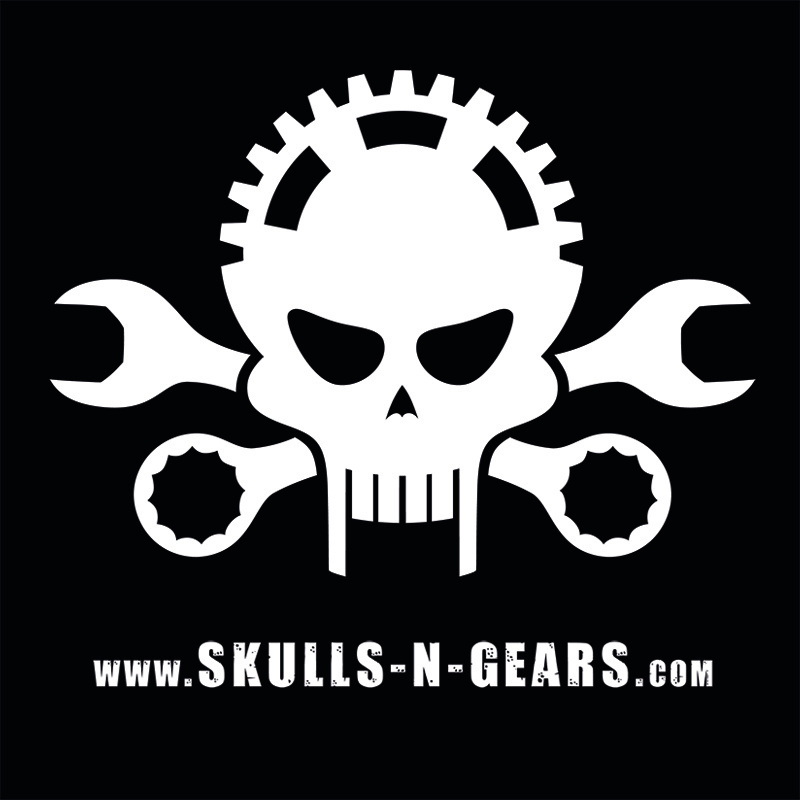 skulls n gears - Button