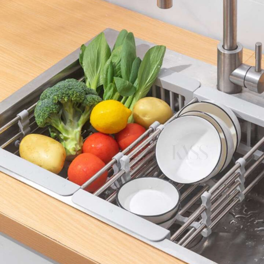 Adjustable Stainless-Steel Kitchen Sink Drying Rack