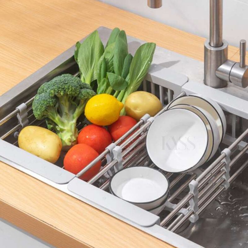 Adjustable Stainless-Steel Kitchen Sink Drying Rack