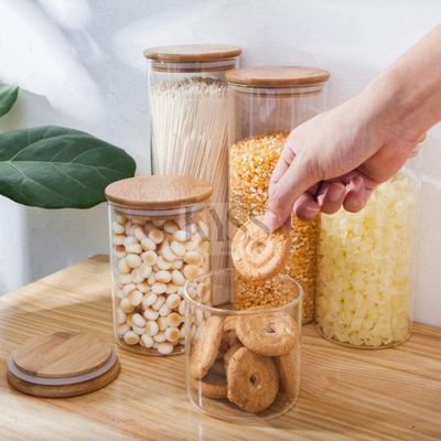 Bamboo Lid Glass Storage Jar