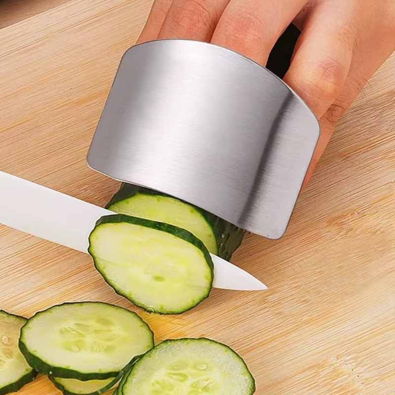 Stainless Steel Finger Protector – Kitchen Safety Guard for Slicing &amp; Chopping