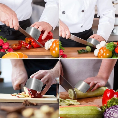 Stainless Steel Finger Protector – Kitchen Safety Guard for Slicing &amp; Chopping