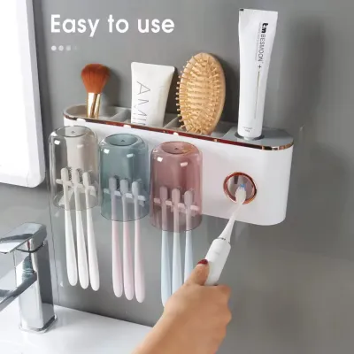 Wall-Mounted Toothbrush Caddy