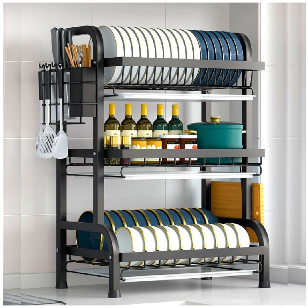 3 Tier Stainless Steel Dish Drying Rack for Kitchen