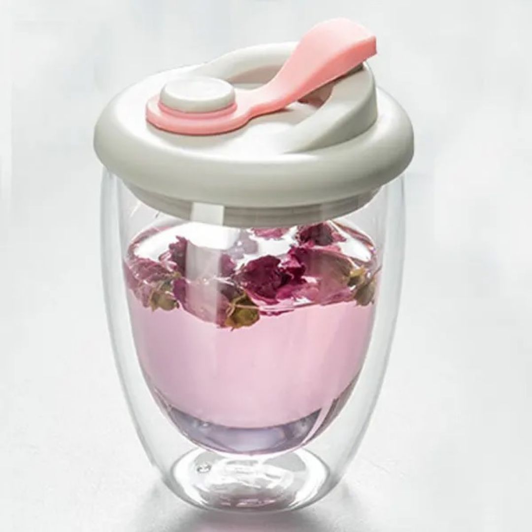 Double-Wall Insulated Glass Cup