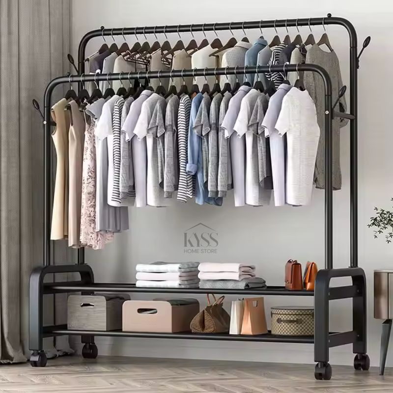 Dual Large, Heavy Clothes Drying Rack