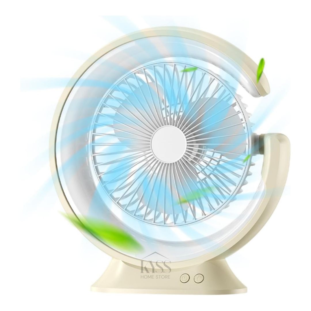 Portable Fan with Halo Light