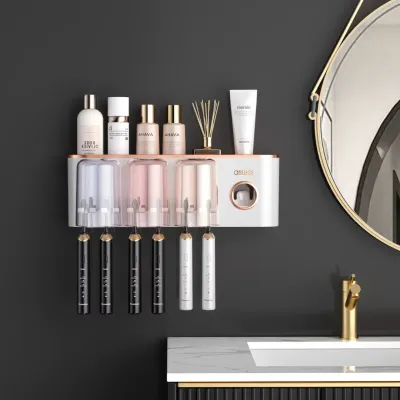 Wall-Mounted Toothbrush Caddy