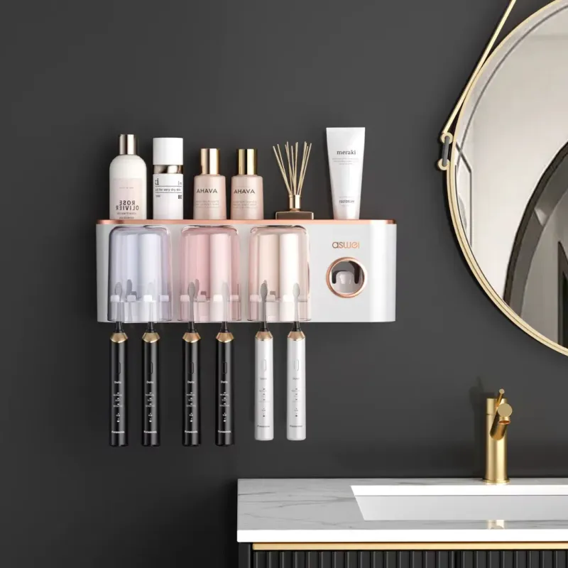 Wall-Mounted Toothbrush Caddy