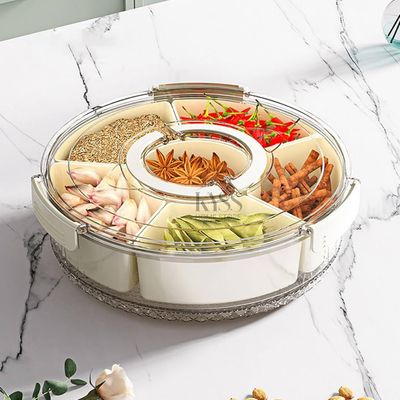 360° Rotating Spice Organizer with Lid