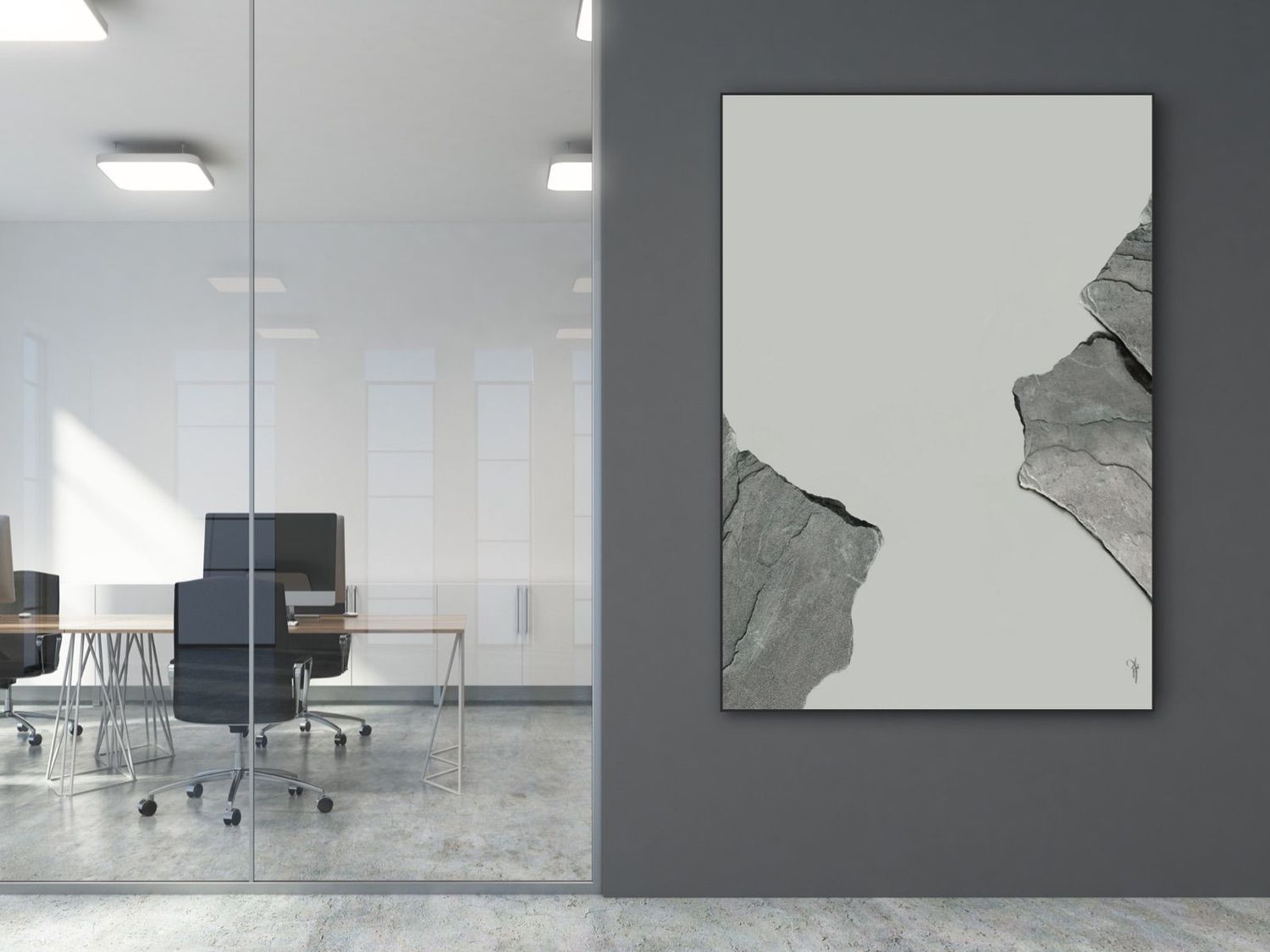 ARTHENTIC Acoustic picture 70 x 100 cm - BIRDS grey by Rikke Darling 6