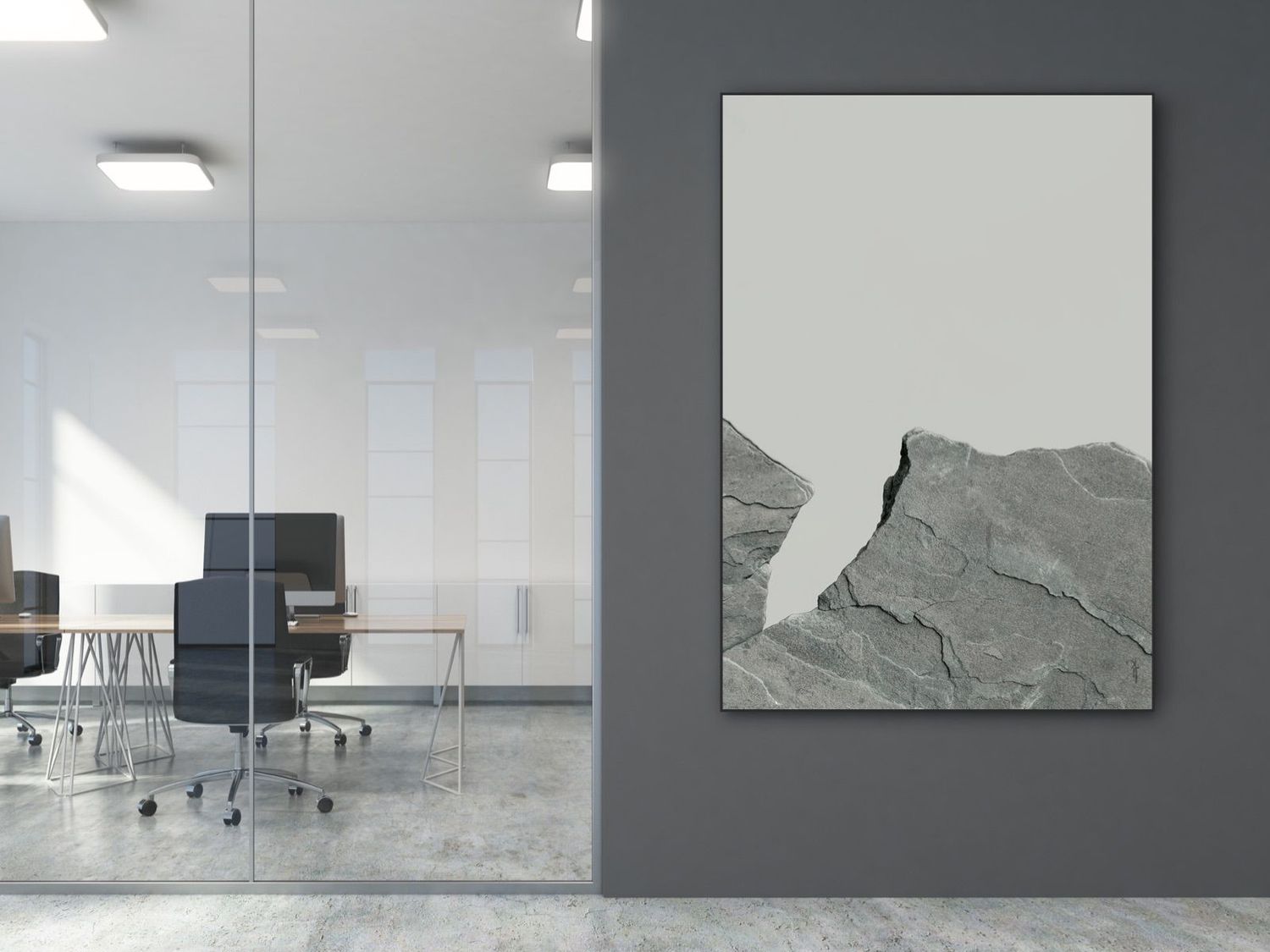 ARTHENTIC Akustikbild 70 x 100 cm – VÖGEL grau von Rikke Darling 7