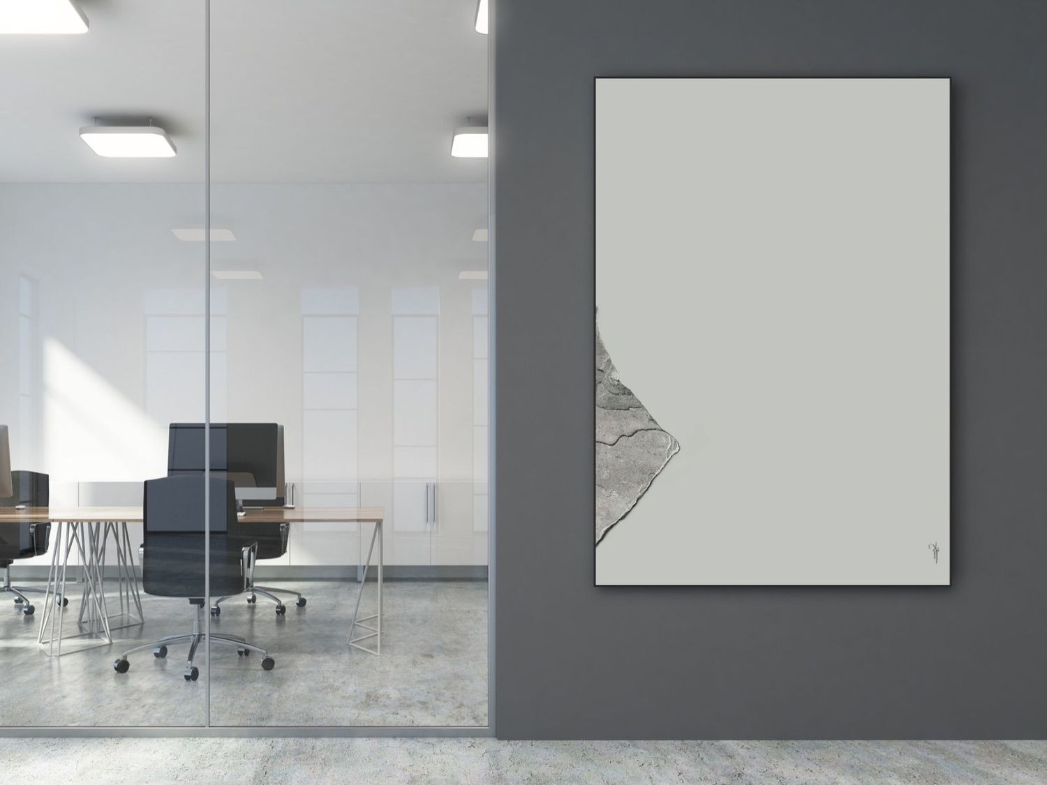 ARTHENTIC Acoustic picture 70 x 100 cm - BIRDS grey by Rikke Darling 9