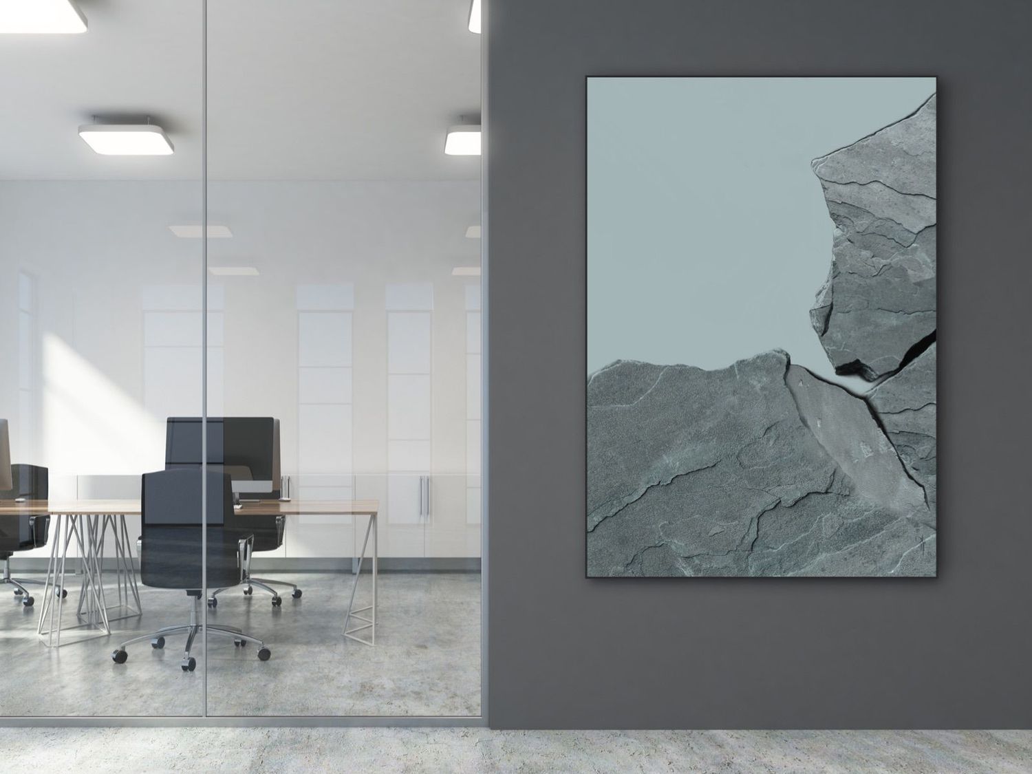 ARTHENTIC Akustikbild 70 x 100 cm - VÖGEL blau von Rikke Darling 12