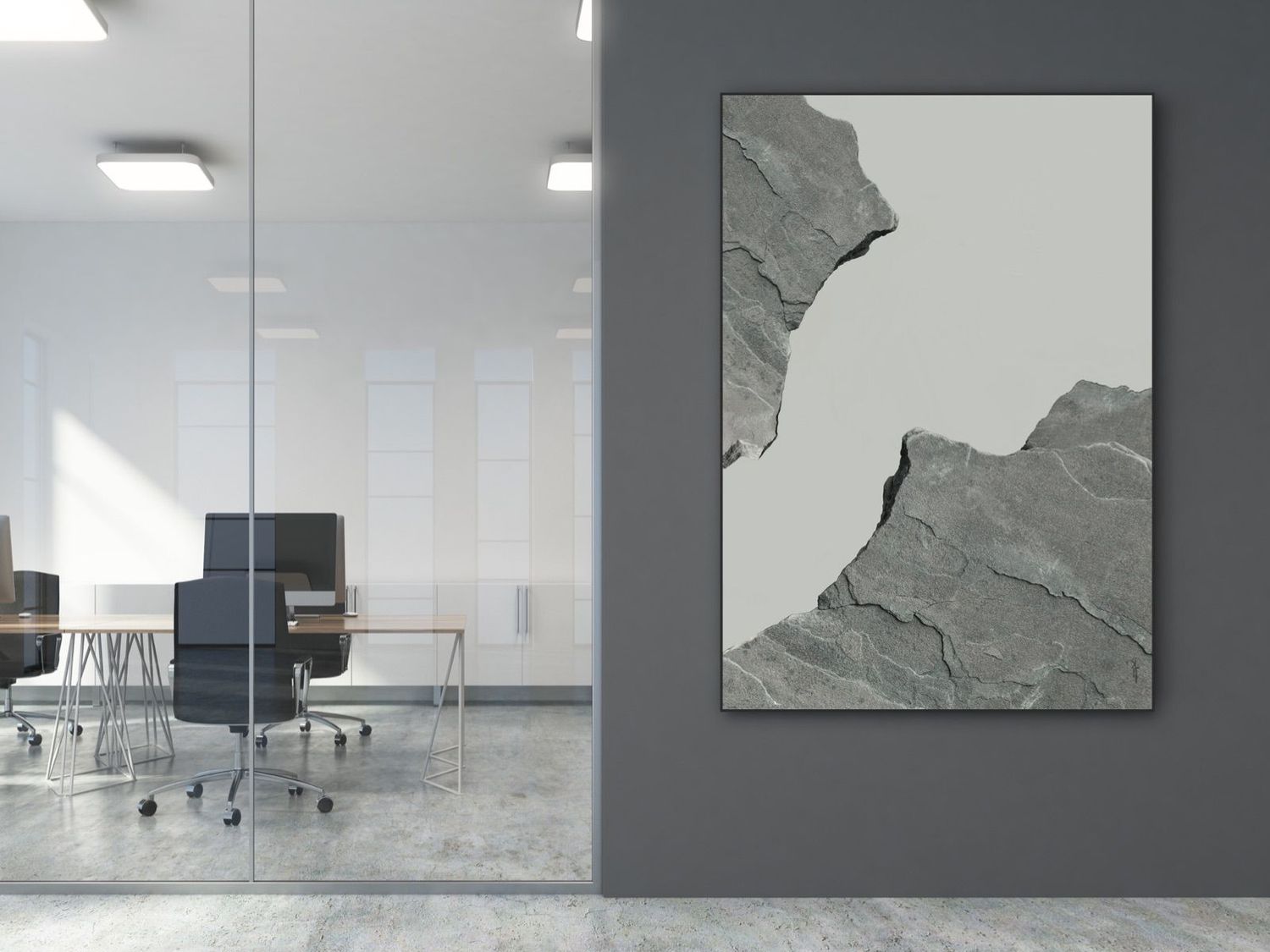 ARTHENTIC Akustikbild 70 x 100 cm – VÖGEL grau von Rikke Darling 8