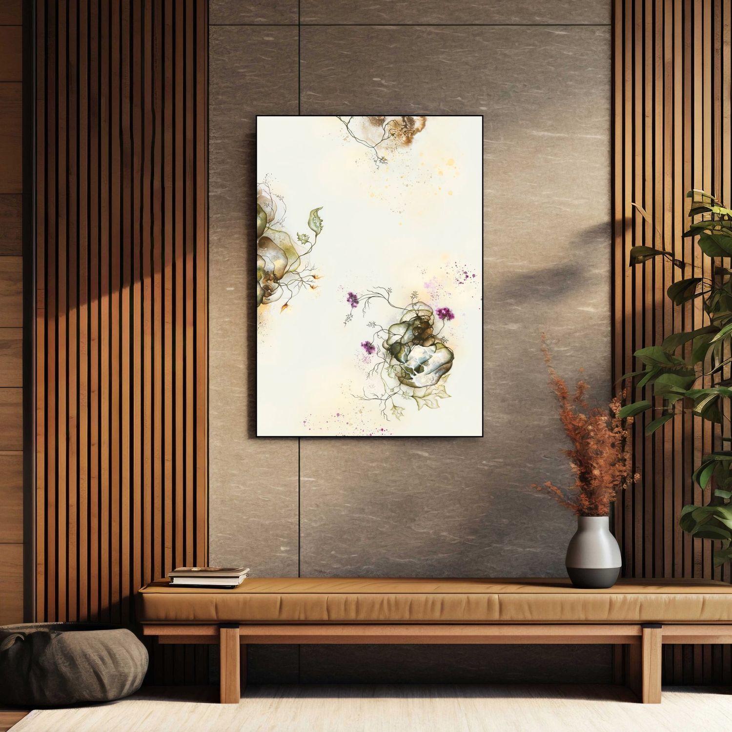 ARTHENTIC Acoustic picture 70 x 100 cm - FLORAL II by Rikke Darling