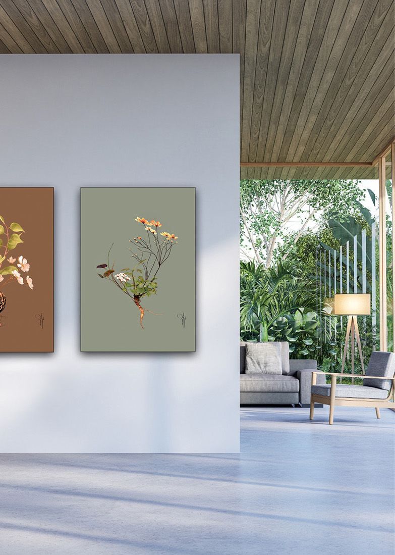 ARTHENTIC Acoustic picture 70 x 100 cm - BOTANICAL II by Rikke Darling