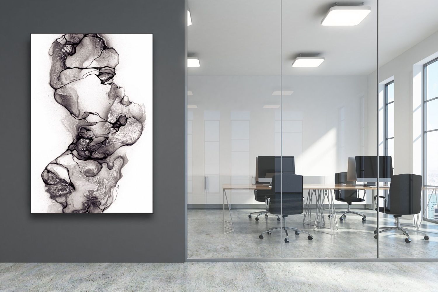 ARTHENTIC Acoustic picture 70 x 100 cm - STREAM I by Rikke Darling