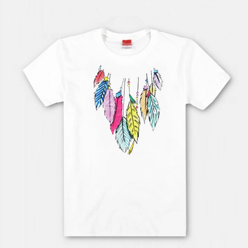 Washable T-shirt Iron-on Transfers - Colourful Feathers