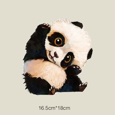Washable T-shirt Iron-on Transfers - Cute Panda