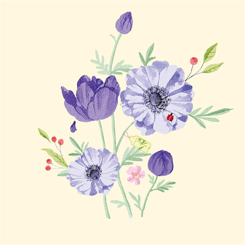 Washable T-shirt Iron-on Transfers - Lilac Floral