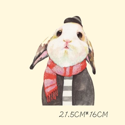 Washable T-shirt Iron-on Transfers - Cute Rabbit