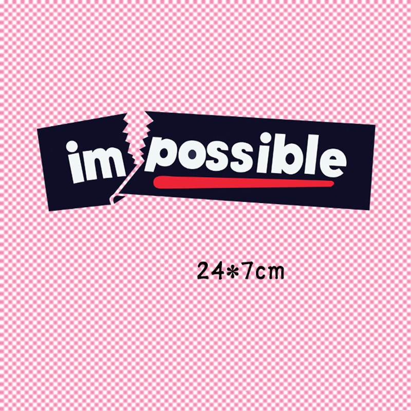 Washable T-shirt Iron-on Transfers - Impossible