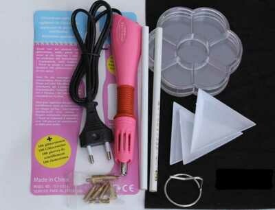 9 pc set DIY Iron Hotfix Applicator Wand for Rhinestone Embellishment