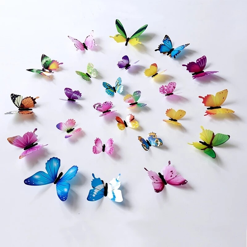 DIY Adhesive or Magnetic Butterfly Wall Decor Stickers