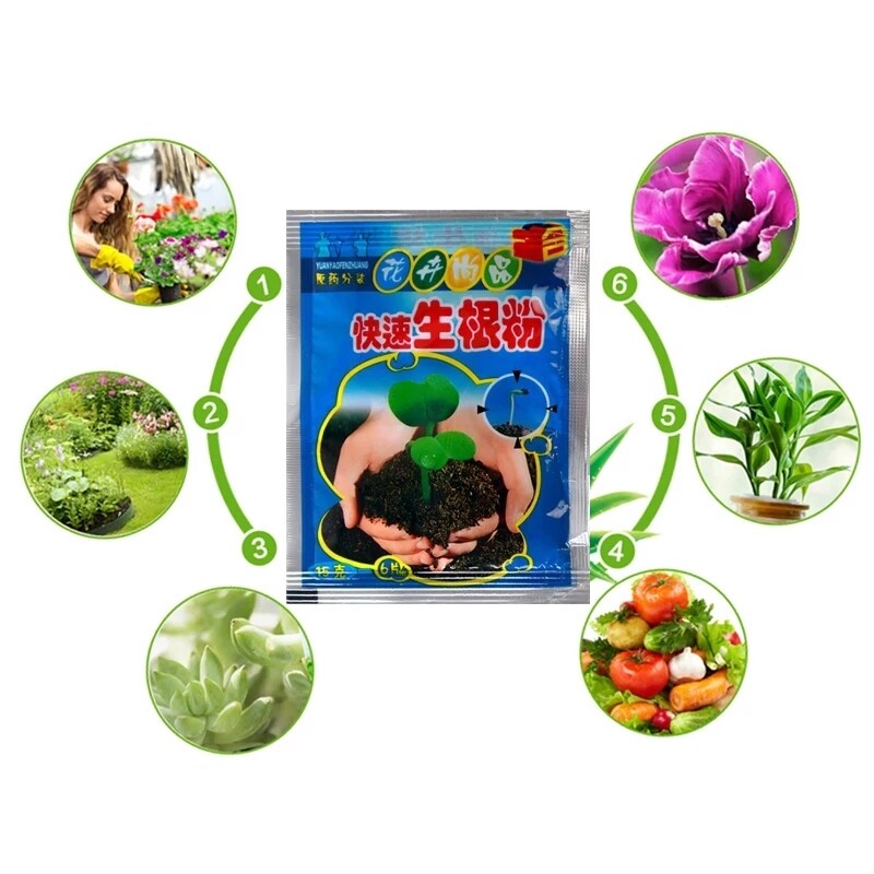 10 Packs Rapid Rooting Powder for Plant Cutting Propagation