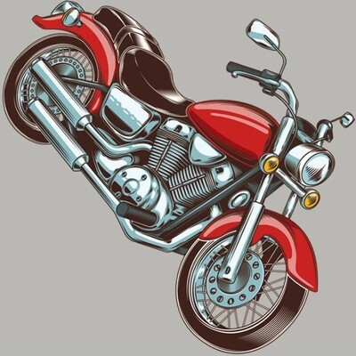 Washable T-shirt Iron-on Transfers - Motorbike