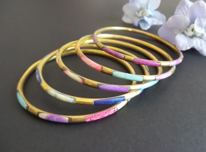 Set of 5 Bollywood Bone Bangles