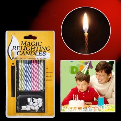 4 Packs x 10 Magical Relighting Candles for Birthday Cake