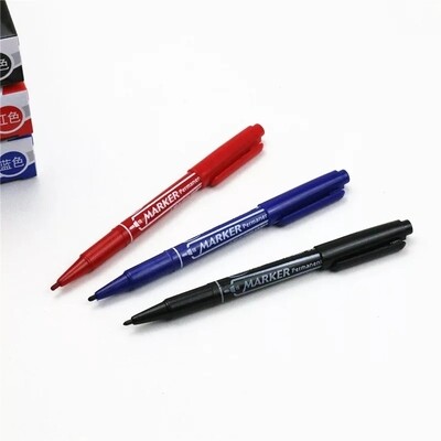 3 Dual Gel Tip Permanent Marker Pens: Fabric-CD-Metal-Ceramic